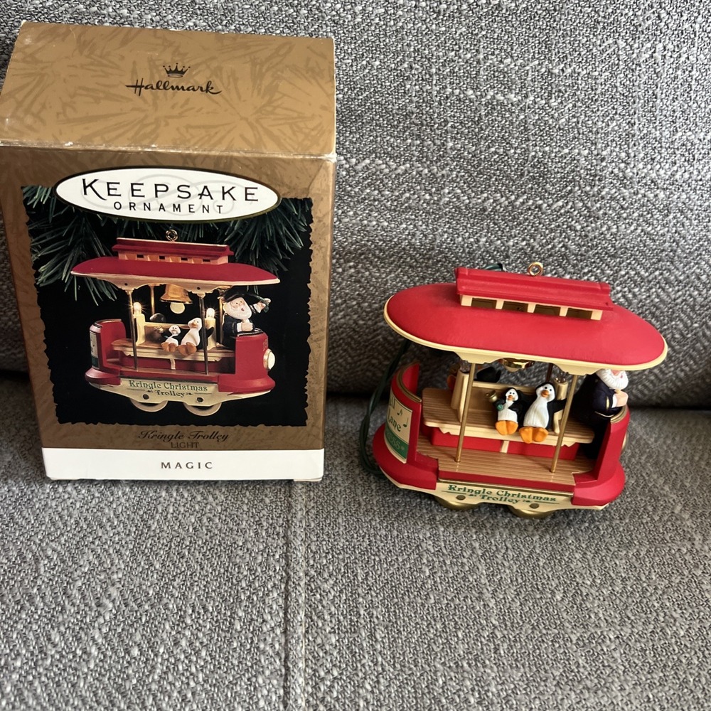 Vtg 1994 Hallmark Kringle Trolley Light And Magic Preowned Untested